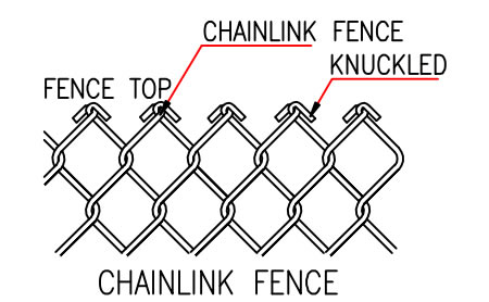 Chain Link Fence Both Sides Knuckled