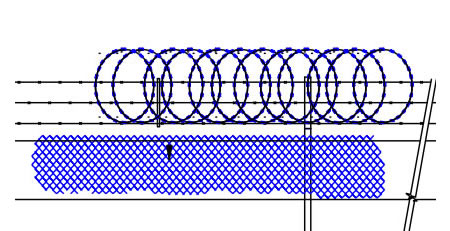 30 inch diameter concertina barbed wire coils