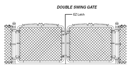 Hinged Framed Mesh Gate